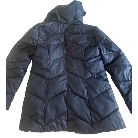 Women NYCO M navy blue puffer coat hood comfy & warm coat great condition - Picture 2 of 6